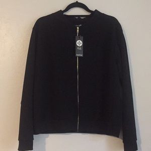 Bohoo plus black jacket.